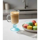 Paşabahçe Çay Bardakları2 Li Set Mat Mavi Renk Latte Fincanı