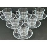Paşabahçe Çay Fincanı Takımı, 12 Parça, 6 Kişilik, Gri, Cam - Standart