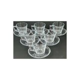 Paşabahçe Çay Fincanı Takımı, 12 Parça, 6 Kişilik, Gri, Cam