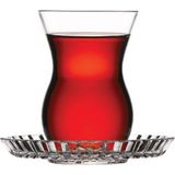 Paşabahçe Çay Seti 12 Parça Beykoz Çay Seti - Antrasit - Sarı - 1,9 lt
