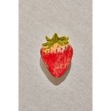 Paşabahçe Çilek 2 Seramik Mini Tabak, Kırmızı, 6.5 x 9 cm