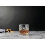 Paşabahçe Crystallin Cielo 4'lü Kristal Viski Bardağı Seti 210 cc - Özel Kesim Dekorlu (68474) - 4'lü Set