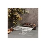Paşabahçe Crystallin Madlen Ayaklı Servis Tabağı 27X16cm