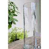 Paşabahçe Delizli El Imalati 15 Cm Genişlik - 40 Cm El Işciliği Silindir Vazo Cam Ps40 Kalın Taban