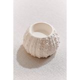Paşabahçe Deniz Kestanesı Porselen Tealight Mumluk, Beyaz, Dekoratif