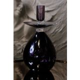 Paşabahçe Denizli Cam El İmalatı Kristal Mürdüm Dekorlu Mumluk 734214 92095