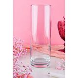 Paşabahçe Denizli El Imalati 10 cm x 40 cm - El Işciliği Silindir Vazo Cam PS400 Kalın Tabandır Kesinlikle - Şeffaf