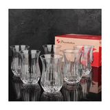 Paşabahçe Echo 6 Parça Cam Çay Bardakları Şeffaf Desenli Kulpsuz 160 ml Hacim