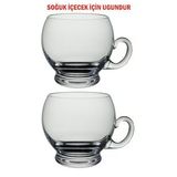 Paşabahçe El İmalatı Kristal 2 Li Ayran Maşrapası Kupa Bardak 12661(Sıcağa dayanaklı değilidir)