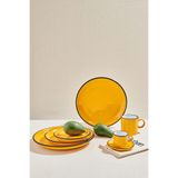Paşabahçe Electrum Seramik Pasta Tabağı, 20 x 20 cm, Sarı