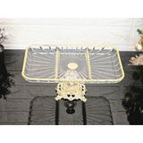 Paşabahçe Elegance Bölmeli Gold Döküm Ayaklı Sunum Kayık Dikdörtgen Tabak & Servis Tabak 27 Cm Beyaz