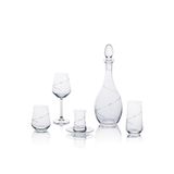Paşabahçe Elegance Taşlı 61 Parça 12 Kişilik Bardak Seti, Cam, Şeffaf