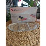 Paşabahçe Elegant Oval Bölmeli Servis Tabağı Şeffaf Cam Malzeme ile Şık Tasarım