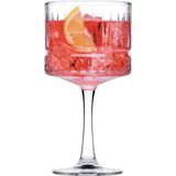 Paşabahçe Elysıa Kokteyl Bardağı 6'lı Set Şeffaf Cam Desenli 500 ml Şık Sunum İçin