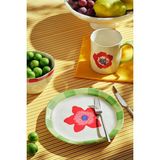 Paşabahçe Fiore Seramik Pasta Tabağı, Pasta Tabağı, 1 Adet - Çok Renkli
