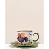 Paşabahçe Flora Porselen Çay Fincanı Mor, Çay Fincanı, 1 Adet
