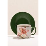 Paşabahçe Flora Porselen Çay Fincanı Pembe, Çay Fincanı, 1 Adet