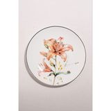 Paşabahçe Flora Porselen Pasta Tabağı Pembe 21 Cm, Pasta Tabağı, 1 Adet