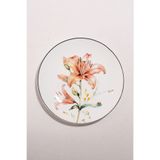 Paşabahçe Flora Porselen Pasta Tabağı Pembe 21 cm