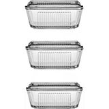 Pasabahce Frigo Kapaklı Kahvaltılık - Tereyağlık Peynirlik 3 Lü Set - Çok Renkli