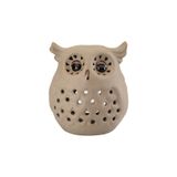 Paşabahçe Fur Seramik Tealight Mumluk, Baykuş Tasarımı, Çok Renkli, Dekoratif