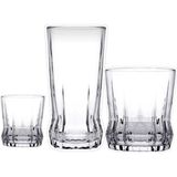 Paşabahçe Gaia 18 Parça Su Meşrubat Bardağı Takımı Modern Tasarım Cam Set - 270 ml - Şeffaf