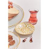 Paşabahçe Gold Yonca Porselen Çay Tabağı