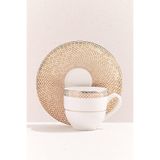 Paşabahçe Gold Zoom Porselen Kahve Fincanı, 90 cc, Sarı