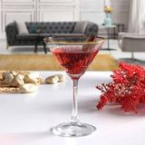 Paşabahçe Golden Touch Kokteyl Martini Kadehi 220 cc 4 Parça - Şeffaf