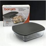 Paşabahçe Gri Kapaklı Kare Borcam 3200CC