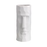 Paşabahçe Head Seramik Dekoratif Vazo, 11x25 cm, Beyaz