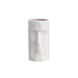 Paşabahçe Head Seramik Dekoratif Vazo, 17 cm Yükseklik, Beyaz