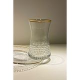 Paşabahçe Heybeli Altın Yaldızlı 6 Kişilik 12 Parça Çay Seti 160CC 42361 Antique Model - 160 ml