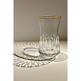 Paşabahçe Heybeli Altın Yaldızlı 6 Kişilik 12 Parça Çay Seti 160CC 42361 Paradoks Model - 160 ml