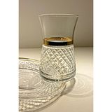 Paşabahçe Heybeli Altın Yaldızlı 6 Kişilik 12 Parça Çay Seti 160CC 42361 Verona Model - 160 ml