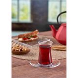Paşabahçe Heybeli Çay Seti, Sade, 160 Ml, 4 Parça - Beyaz