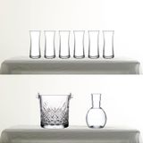 Paşabahçe Heybeli Rakı Bardağı, Nude Kristal Karaf ve Timeless Buz Kovası 8 Parça Rakı Seti