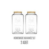 Paşabahçe Homemade 5 Lt Turşu Erzak Kavanozu-2Adet Şeffaf