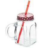 Paşabahçe Homemade Kırmızı Pipetli Kupa 450Cc 80388P