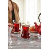 Paşabahçe Ince Belli Çay Seti, Şık Sofra Seti - Çok Renkli