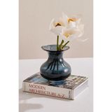 Paşabahçe İnce Belli Vazo, 11.5 cm, Lacivert