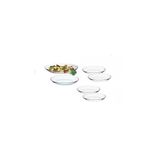 Paşabahçe Invitation Oval Servis Kayık Tabak Seti, 6'lı Set, Beyaz, Cam