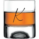 Paşabahçe K Harfli Yazılı Çıkmayan Baskılı Viski Bardağı Kadehi - Şeffaf - 205 ml