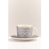 Paşabahçe Kahve Link Porselen Çay Fincanı Krem Kahve