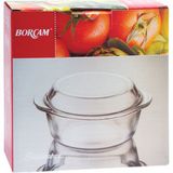 Paşabahçe Kapaklı Yuvarlak Tencere Borcam 1,5 L 4 Adet