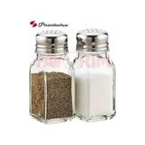 Paşabahçe Kare Tabanlı Tuzluk Biberlik 2'li Metal Kapaklı Cam Malzeme 200 ml Hacim 80221