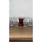 Paşabahçe Kesme Polo Desenli Çay Seti