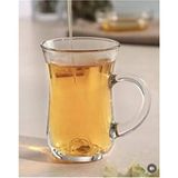 Paşabahçe Keyif Kulplu Çay Bardağı 12'li 55411 - Beyaz - 125 ml