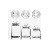 Paşabahçe Kitchen Cam Vakum Kapaklı Kavanoz 3'lü Set 2640cc Mega, 1515cc Büyük, 1085cc Orta Boyut