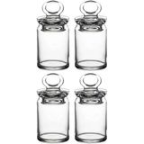 Paşabahçe Kitchen Mini Kavanoz Baharatlık, 4'lü Set, Şeffaf Cam